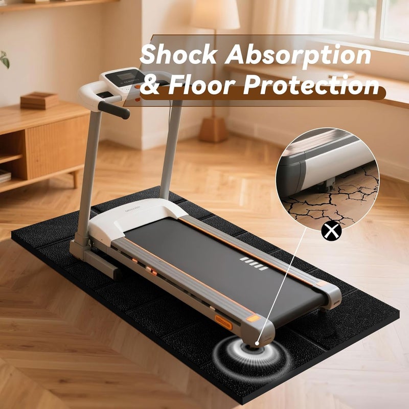 VTORY Walking Pad Mat – 68" x 24", 1/4" Thick Non-Slip Treadmill Mat for Carpet Floors & Hardwood, Shock Absorbing Exercise Mat & Under Treadmill Mat for Floor Protection in Home Gym - Image 3